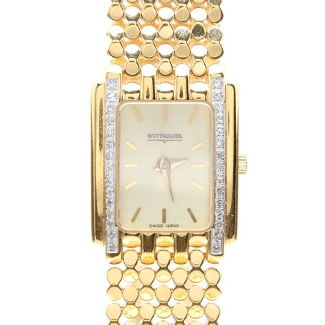 fake wittnauer goldplated and stainless steel band watch|wittnauer diamond watch.